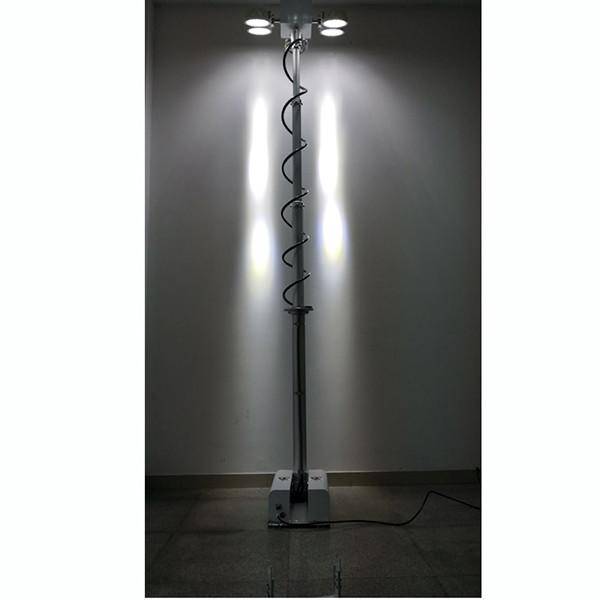 3.5m roof mast lighting-3.8m working height-remote control turn tilt system-LED pneumatic mast light US buyer purchased