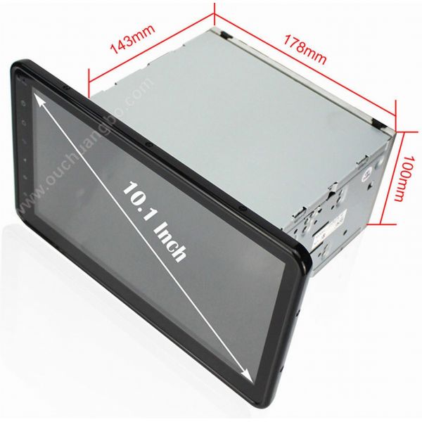 Ouchuangbo android 4.4 10.1 inch Universal car DVD gps with 1024*600 4 core AUX 3G WIFI