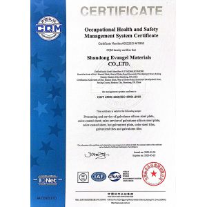 Shandong Evangel Materials Co., Ltd Certifications