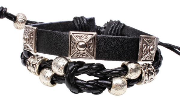 Black snake personalized retro retro hand-woven bracelet unisex
