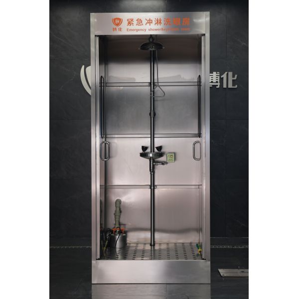 304 SS Enclosed Shower Room with 120-180L/min Flow Rate ANSI Z358.1-2014 Certified Emergency Shower and Eyewash