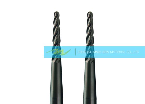 Taper Ball Nose  Solid Carbide Tapered End Mills For Vane / Impeller Profile Milling