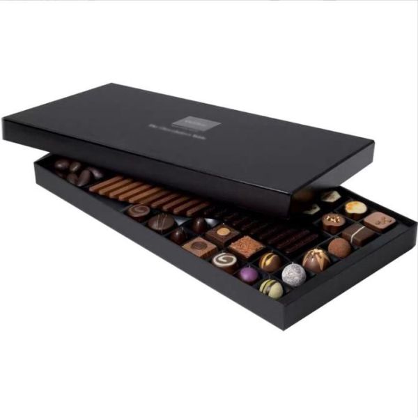 Black Art Paper Customized Gift Box Magnetic Packaging Boxes For Food And Candy