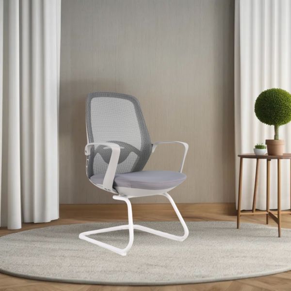 Low Back Ergonomic Mesh Office Chair Fixed Base for Visitor Staff Meeting