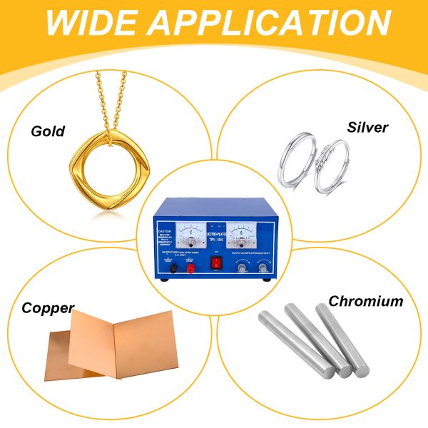 Машина для электропокрытия золота и серебра Tooltos 15V 10A для покрытия ювелирных изделий DIY