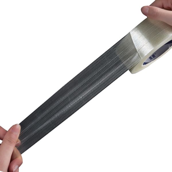 No Residual Hot Melt Adhesive Fiberglass Filament Tape For Binding Wires And Weights