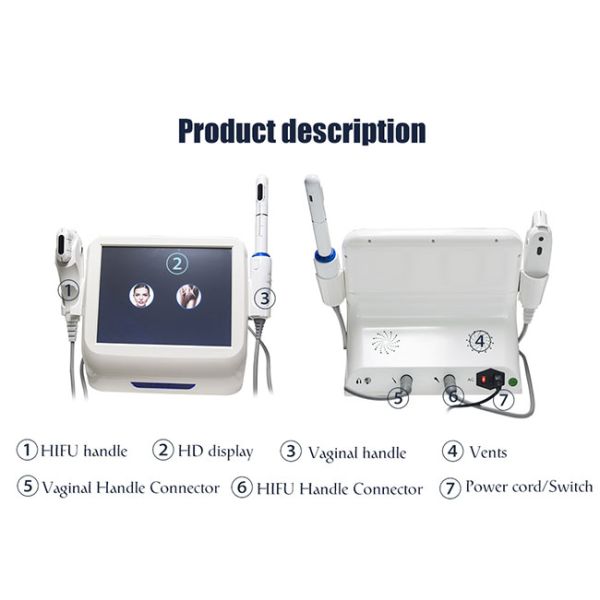 Skin Tightening Machine 2 In 1 Hifu Vaginal Tightening Face Lift Wrinkle Removal