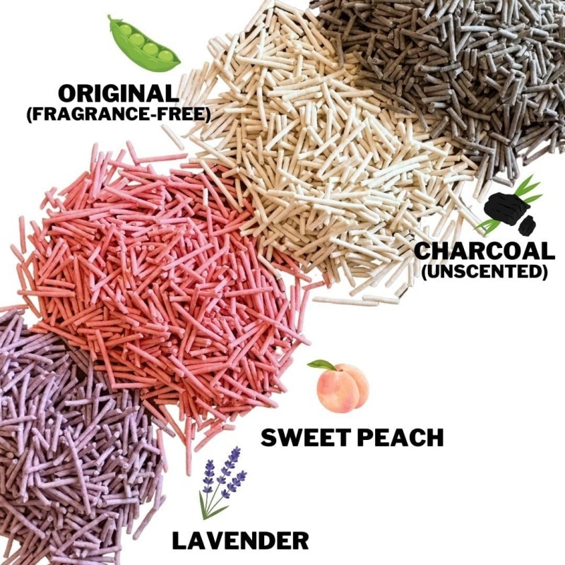 High Absorbency Natural Tofu Cat Litter with Pea Fiber Strong Clumping Low Dust Performance