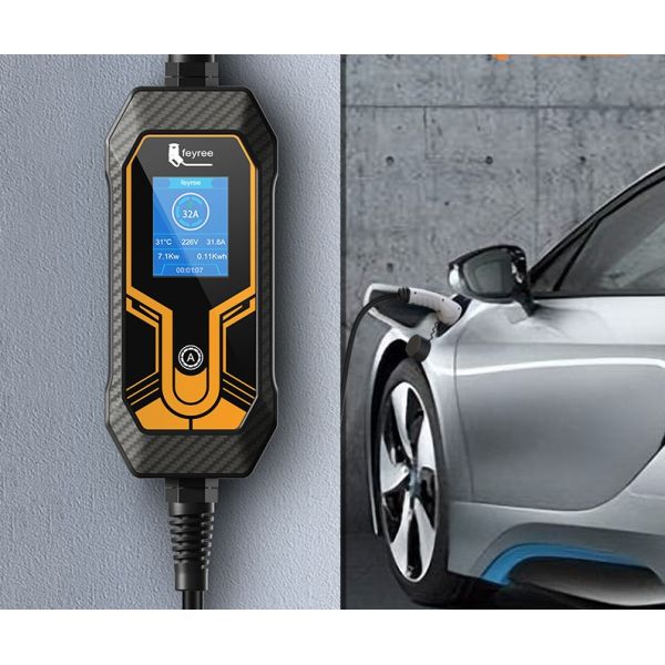 11КВт 16А 3-фазный портативный зарядное устройство для электромобилей тип 2 EVSE зарядное устройство CEE Plug 32A 7КВт 11КВТ TYPE 2 IP66