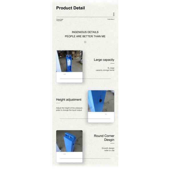 стойка Sanitiser пола металла распределителя дезинфицирующего средства руки ноги 5L активированная педалью