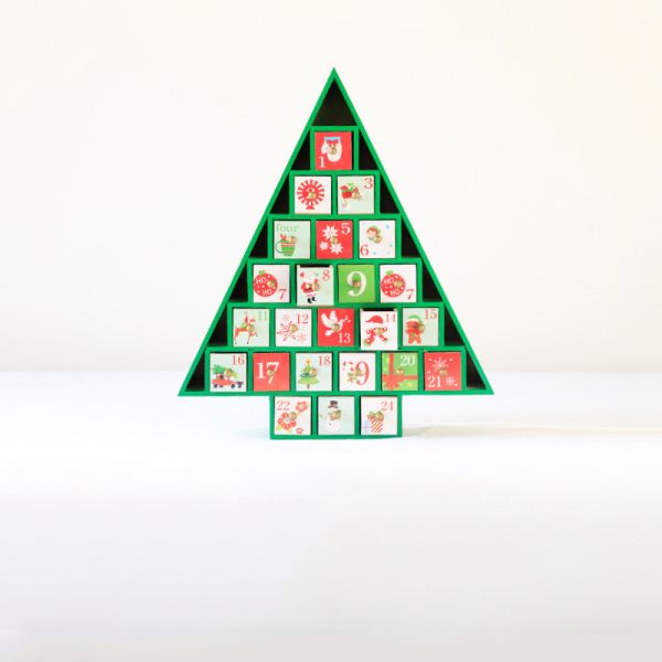 Украшение ящика шкафа календаря подарочной коробки роскошного творческого рождества деревянное