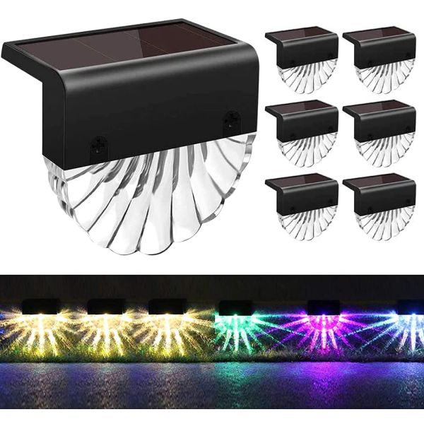 ABS Acrylic Outdoor Solar Fence Light Shell Figurine Warm / RGB Light