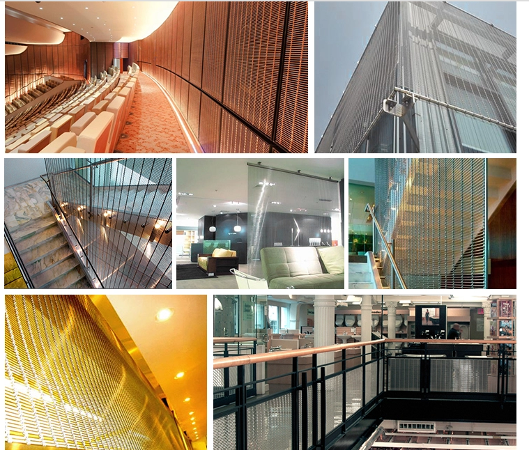 Сетка кабельной проводки фасада гостиницы нержавеющей стали Анти--корозии 304 архитектурноакустическая