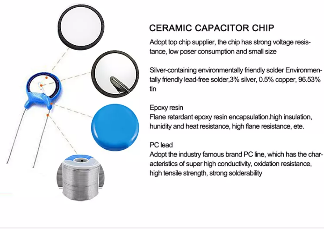 AC Ceramic Disc Capacitor Y5V Y2 102M 250v Ceramic Capacitor