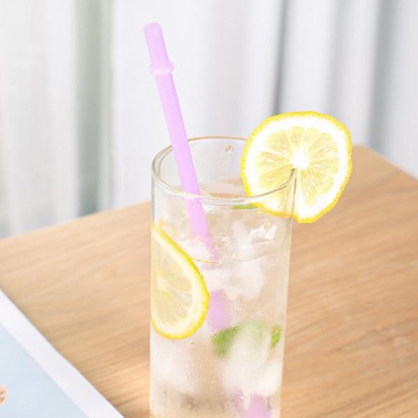 Rainbow Colored Reusable Tritan Plastic Replacement Straws 10.5 In Long