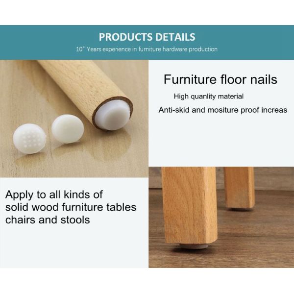 Round Foot Nail Table Leg Protectors Furniture plastic Pad
