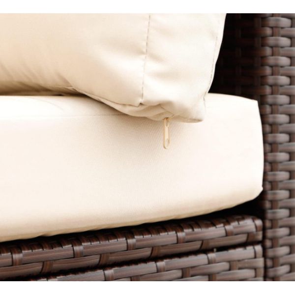 Indoor/Outdoor Furniture Sets Rattan All-Weather Washable Cushions with Coffee Table Rattan Sectional Sofa