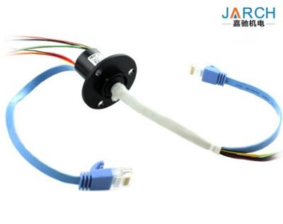 Miniature cable reels Ethernet Slip Ring 1 ~ 4 Channel 1000M Aluminium Alloy