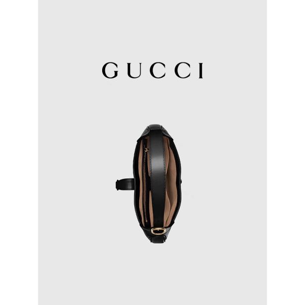Black Leather 1961 Jackie Bag By Gucci Time Honored Classic Golden Accessories