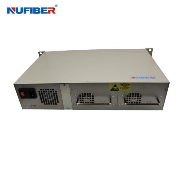 19'' 2U 16 Slot Rack Mount Media Converter Chassis with 2 Power Supply