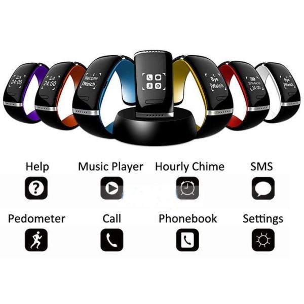 Pedometer Bracelet with Bluetooth Speaker for Phone, Bluetooth Bracelets Smart Watch