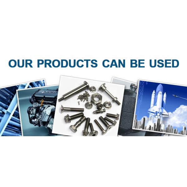 Aerospace Industry Use Titanium Hexagon head Bolts and Nuts