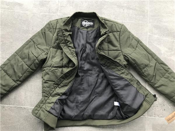 Plastic PU Leather Coat Fatigue Quilted Polyester Padded Bomber Puffer Jacket Tw76554