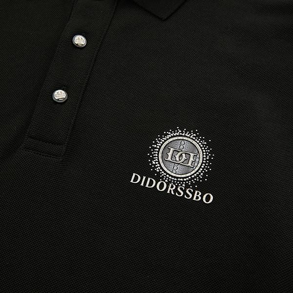 Camisas de polo de luxo de cor personalizada de golfe 100% de algodão com padrão de logotipo