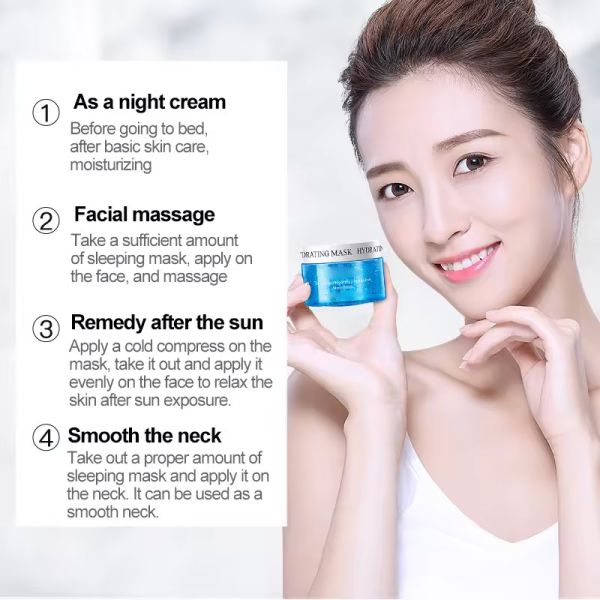 Синяя медная пептидная репарация коллагена Маска для сна Маска для ухода за лицом