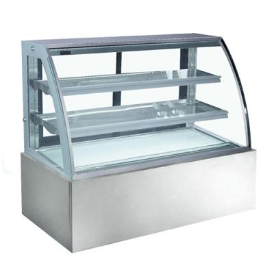 Vitrina refrigerada para pasteles con apertura trasera, 126 cm de ancho, vitrina de cristal para panadería