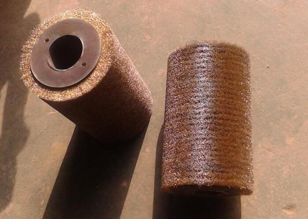 Retread Tire Industrial Roller Brushes Steel Wire Material For Rubber Tire Recycling