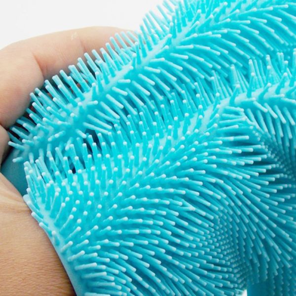 Длинное удаление волос собаки/кота перчатки любимца силикона купая инструменты