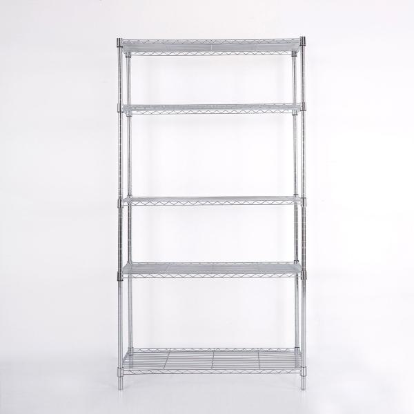 5 Tier Silver Storage Rack Shelving Kitchen Office Shelf Units 24W X 18D X 60H