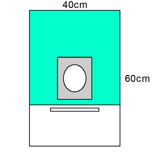 Surgical Fenestration Eye Sheet Drape With Integrated Fluid Collection Bag