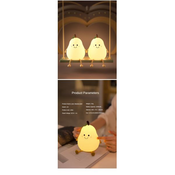 Lovely LED Patting Light 1200mAh Battery Powered Night Light For Kids Bedroom Bedside