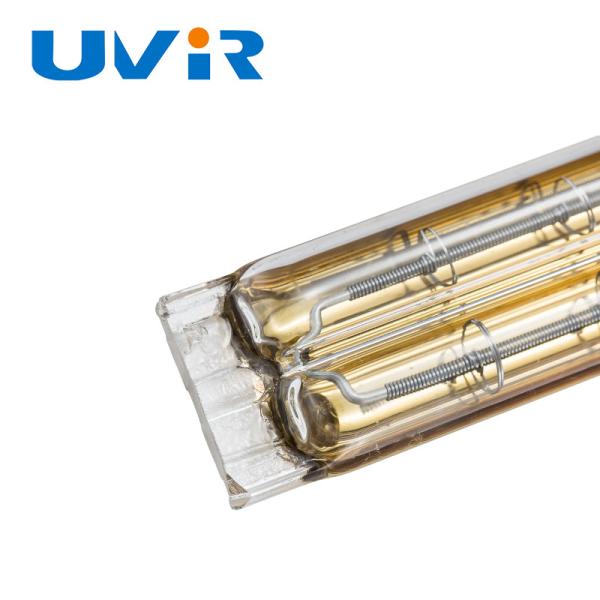 Gold Plated Twin Tube Short Wave Infrared Heating Lamp 400-6000W