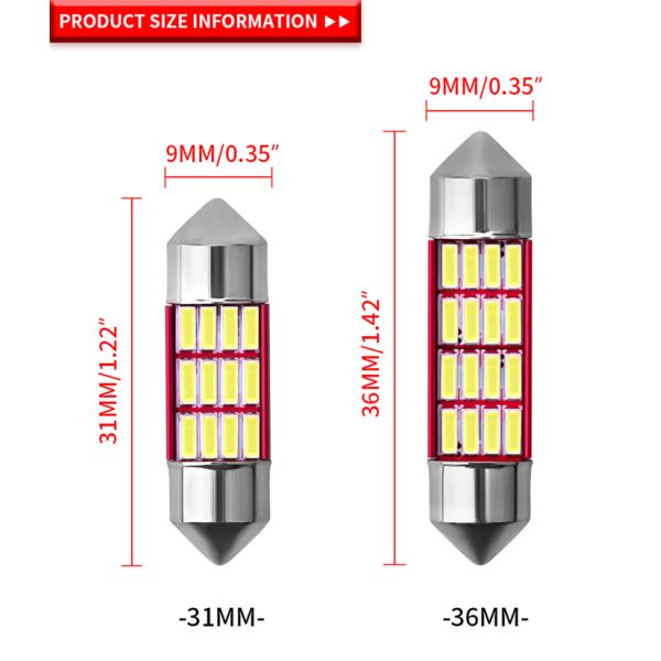 4014 SMD Festoon 36mm C5W C10W LED Car Light Bulb
