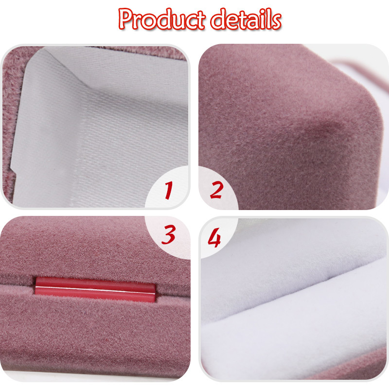 Minimalist Velvet Necklace Box Velvet Earring Box Simple Design With Custom Colors