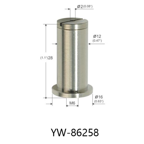 Chrome Plated ∅18*28mm M10 Female Thread Artwork Hanging Systems YW86257