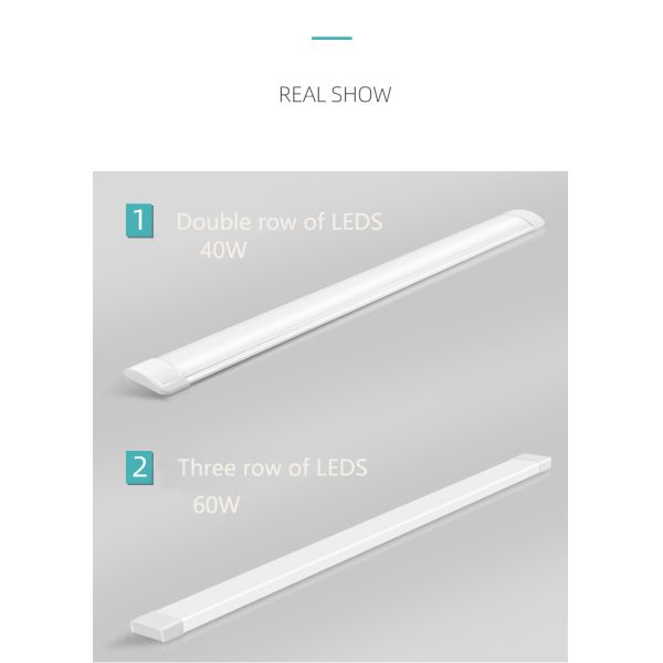 9W 18W 36W 40W 60W 4FT PC LED Batten Purified Fixture Lamp Tube Light for Warehouse