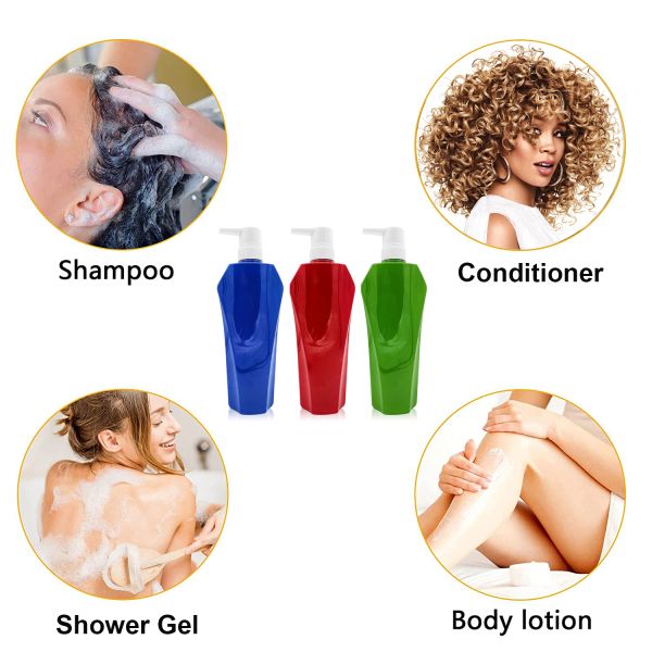 Factory Custom Shampoo Hair Conditioner Bottles 600ml PET Plastic Lotion Shower Gel Body Wash Bottles with Pump Dispenser