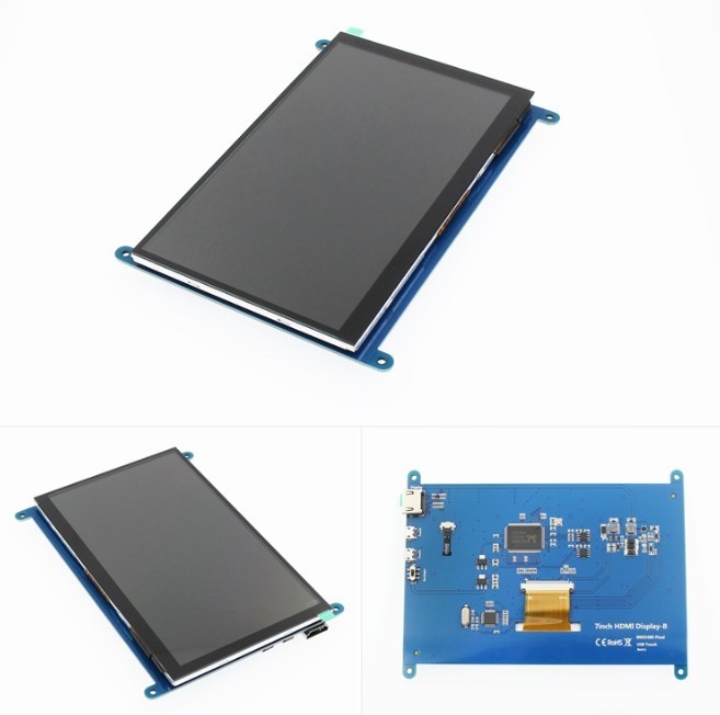 800×480 7 экран касания дюйма HDMI емкостный для поленики Pi