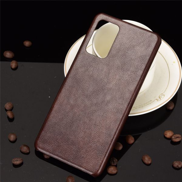 Vintage Leather Back Cover , Anti Scratch Cell Phone Protective Cover Half Wrapped