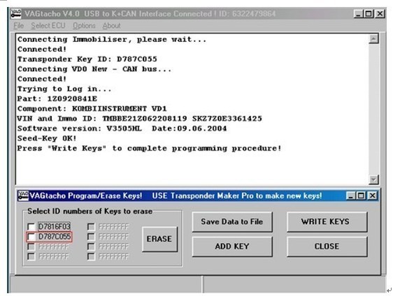 Tacho v программник 5,0 автоматический ECU для VDO бросается с NEC MCU 24C32/24C64