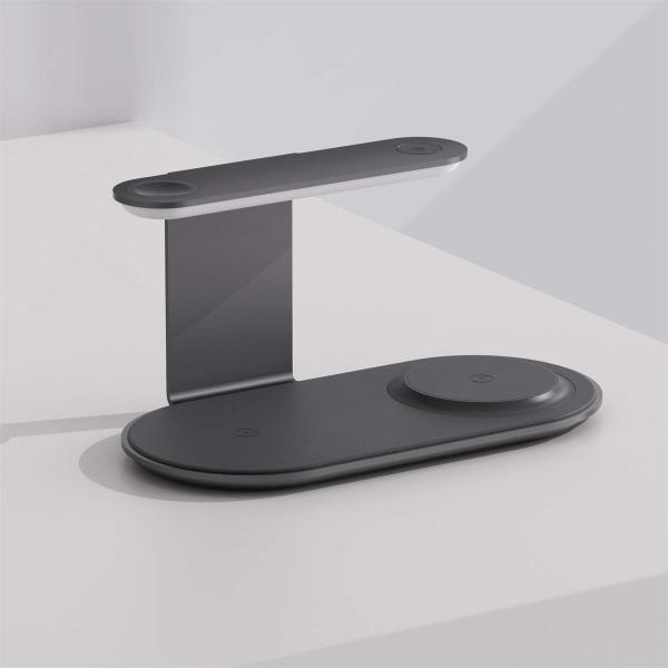 3 In 1 Portable Mobile Phone Charger Stand 15W/10W/7.5W/5W Output Type-C Interface for Apple and Samsung Phones