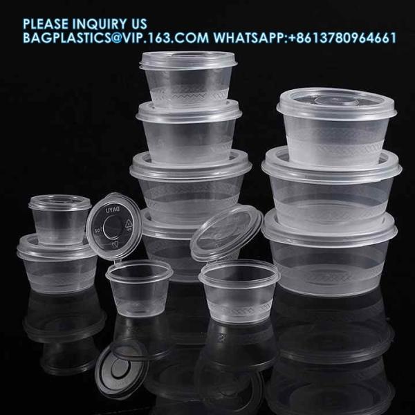 1oz 1.5oz 2oz 3.25oz 4oz 5oz Biodegradable Disposable Food Transparent Sauce Cups Takeaway Food Sauce Container