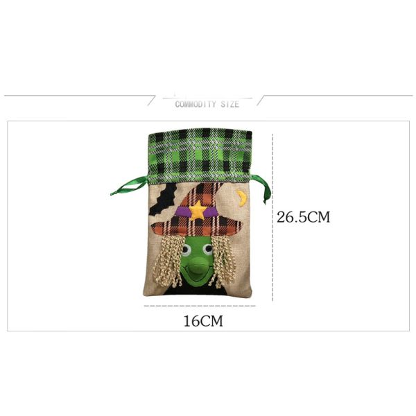 Customized Color Halloween Candy Bag with Drawstring Non woven Creative Gift Bag