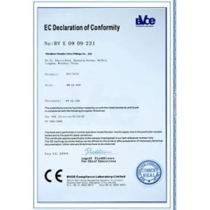Wenzhou Wenzhe Valve Fittings Co., Ltd. Certifications