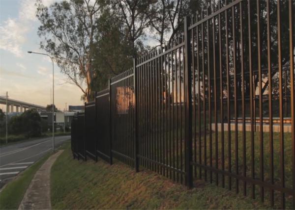garrison fence security fence, crimped and pressed spear top fencing for sale