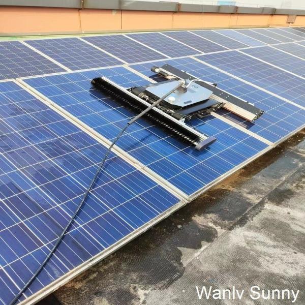 Solar Panel Cleaning Device with Ai Navigation System and Cold Water Cleaning Process